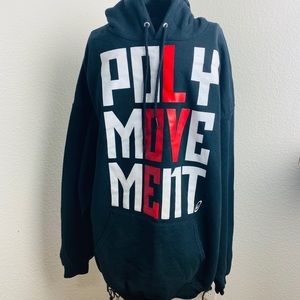 POLYMOVEMENT hoodie UNISEX XL black long sleeve